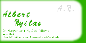 albert nyilas business card